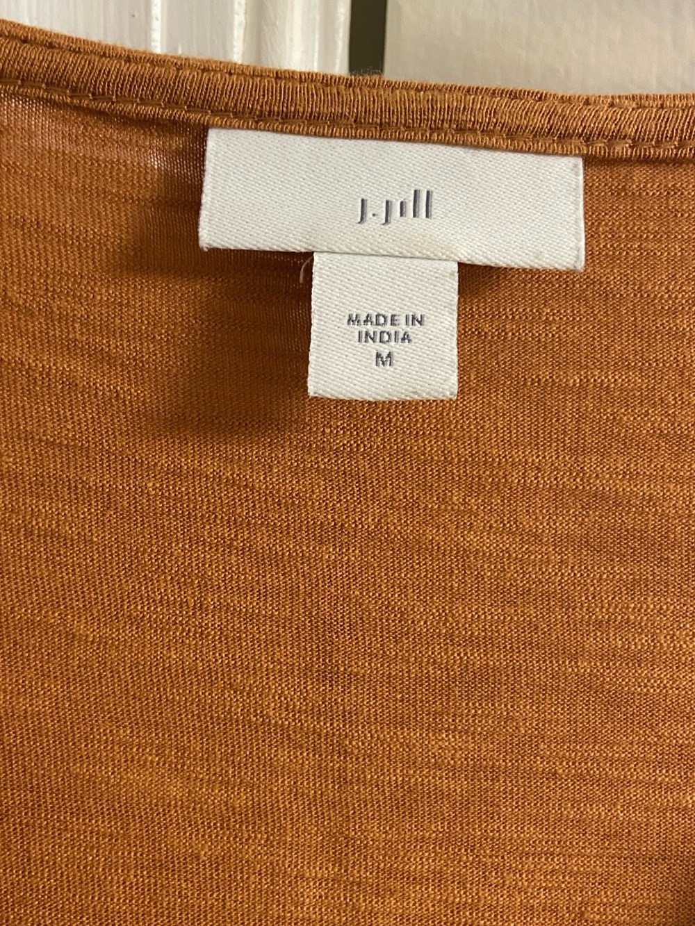 J. Jill Light Brown Embroidered V-Neck Tunic Top Medium - Picture 6 of 7